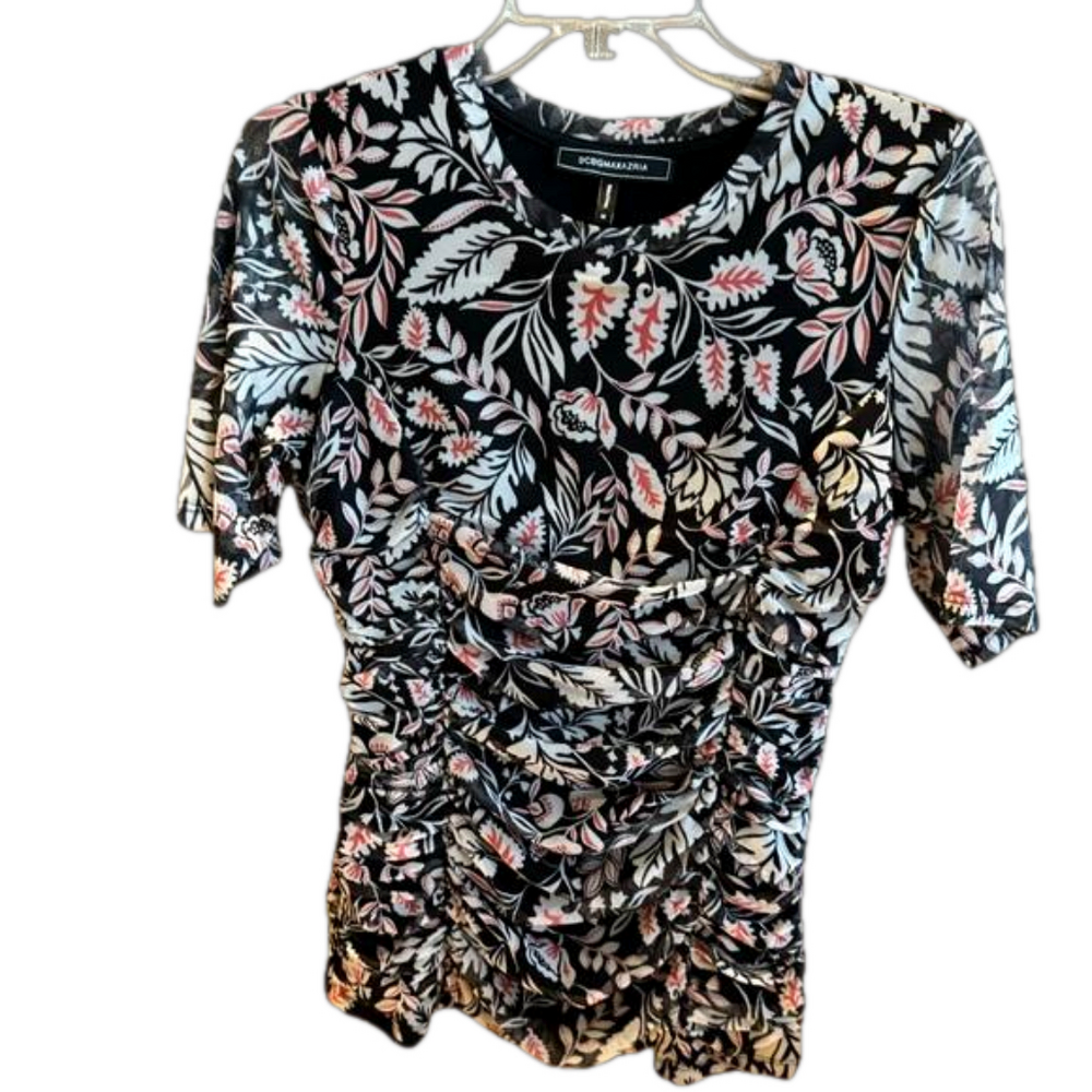 BCBG Maxazria Mesh Top Short Sleeve